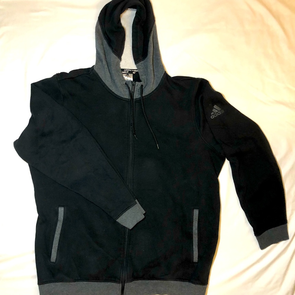 Adidas Basketball Zip Up Hoodie - Black